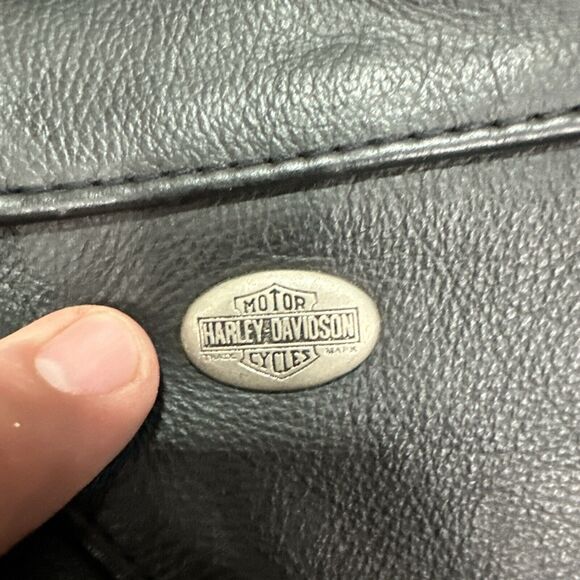 Vintage Harley Davidson Women's Black Leather Riding Chaps USA Made Size Small - Picture 4 of 13